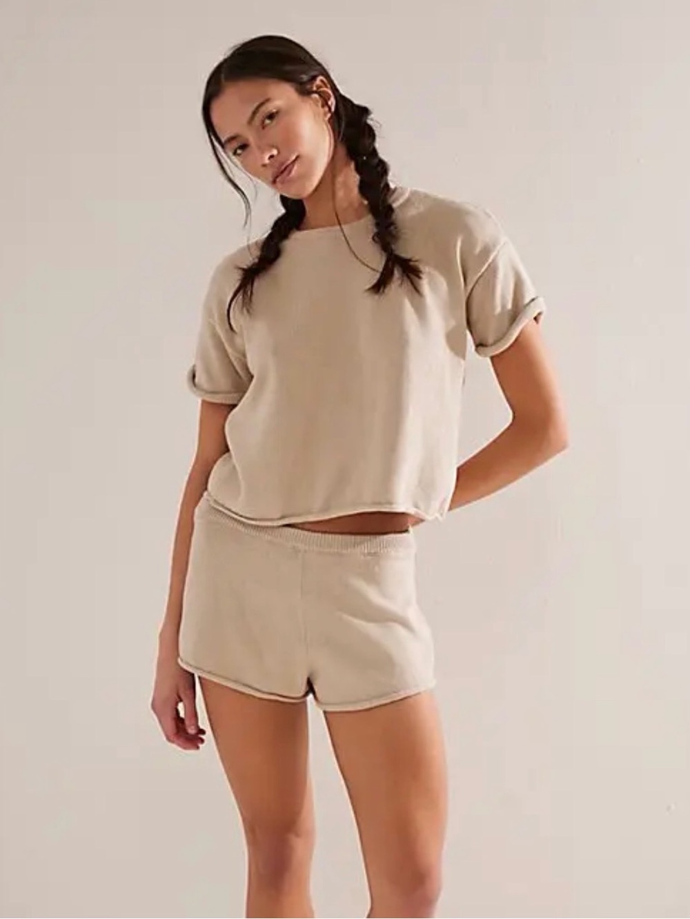 Free People_FP Beach Cream Knit Two-Piece Sweater Set_
Size Small
